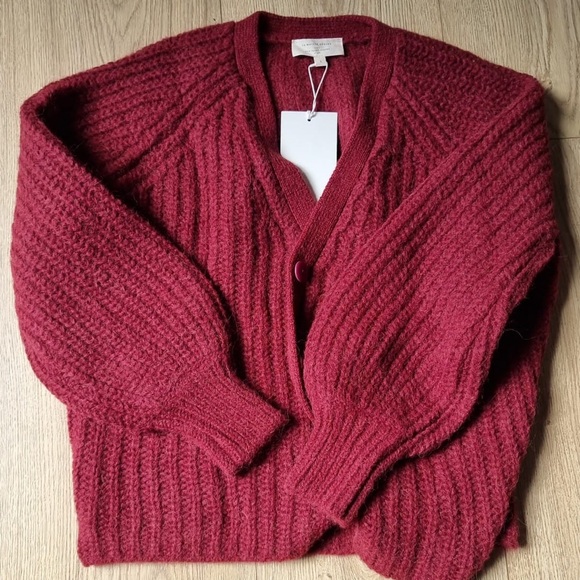 Sezane Gilet Basile Cardigan - Grenat - Picture 2 of 12